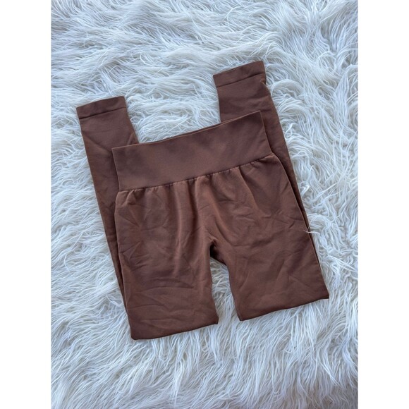 OQQ Leggings Brown Size Small - Picture 3 of 7